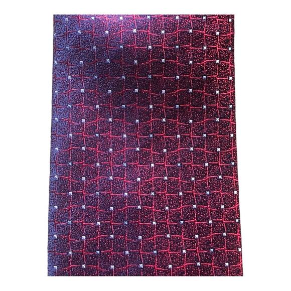 AWearNess Kenneth Cole Tie, Flicker Burgundy Print, Narrow - Picture 7 of 7